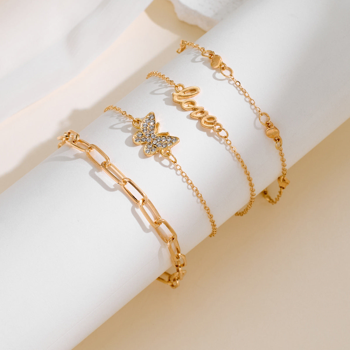 Beach Metal Pineapple Pearl Anklet Suit Retro Multi-layer