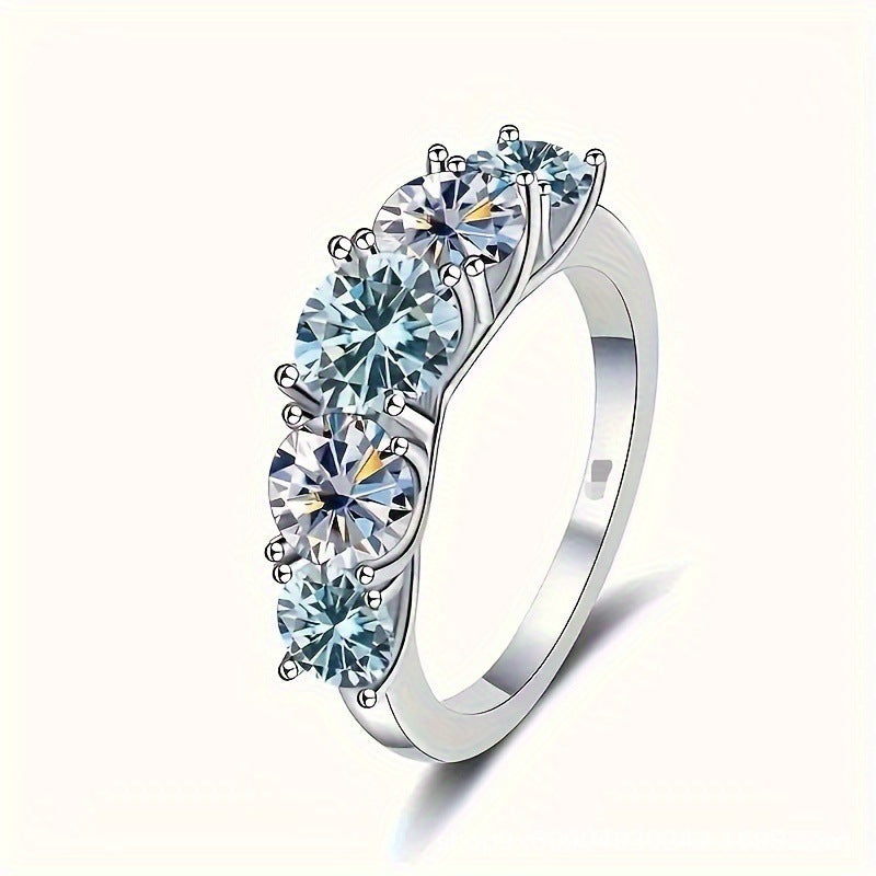 Micro Inlaid Zircon Environmental Protection Alloy Ring
