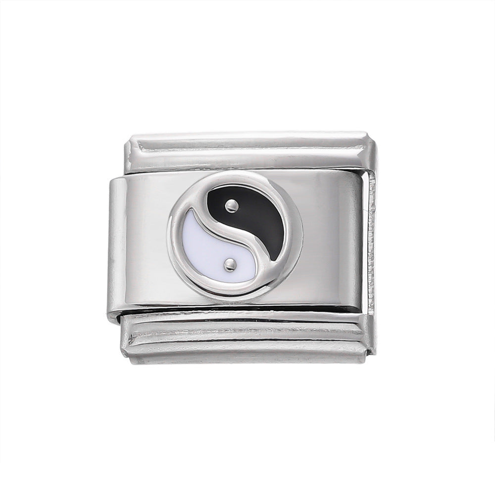 Stainless Steel Square Model Eye Pattern Module Bracelet Accessories