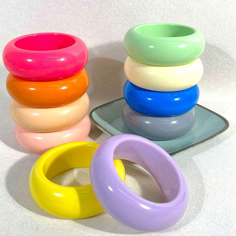 New Macaron Color Resin Bracelet