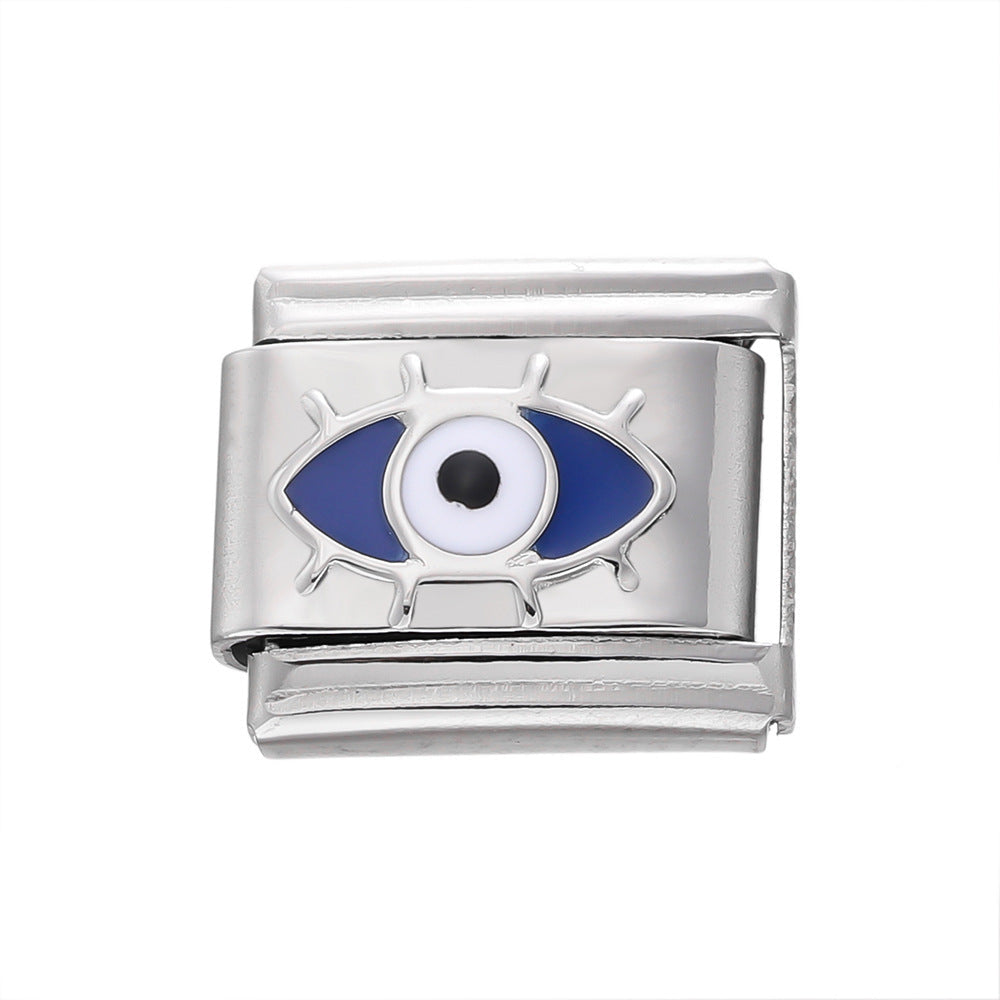Stainless Steel Square Model Eye Pattern Module Bracelet Accessories