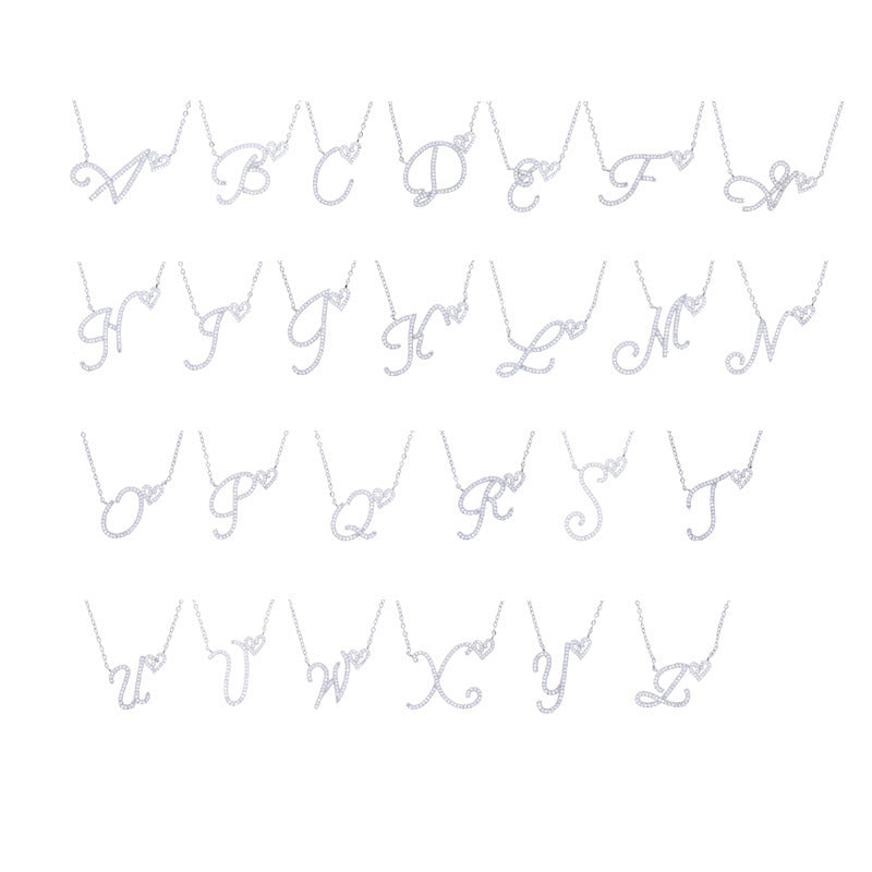 Personalized Love Letter Hanging Simple Retro Style 26 Letter Necklace