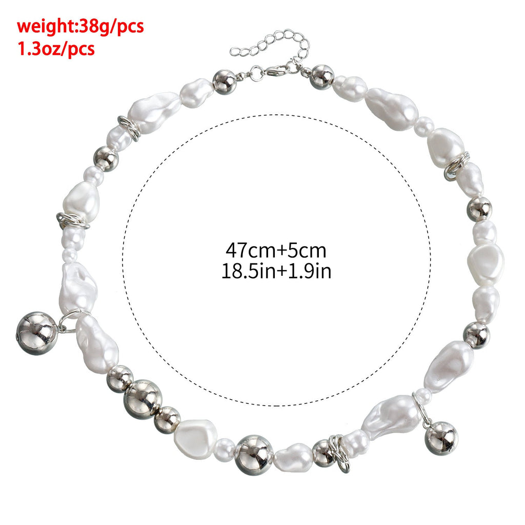 Europe And America Cross Border Ornament Exaggerated Large Beads Short Necklace