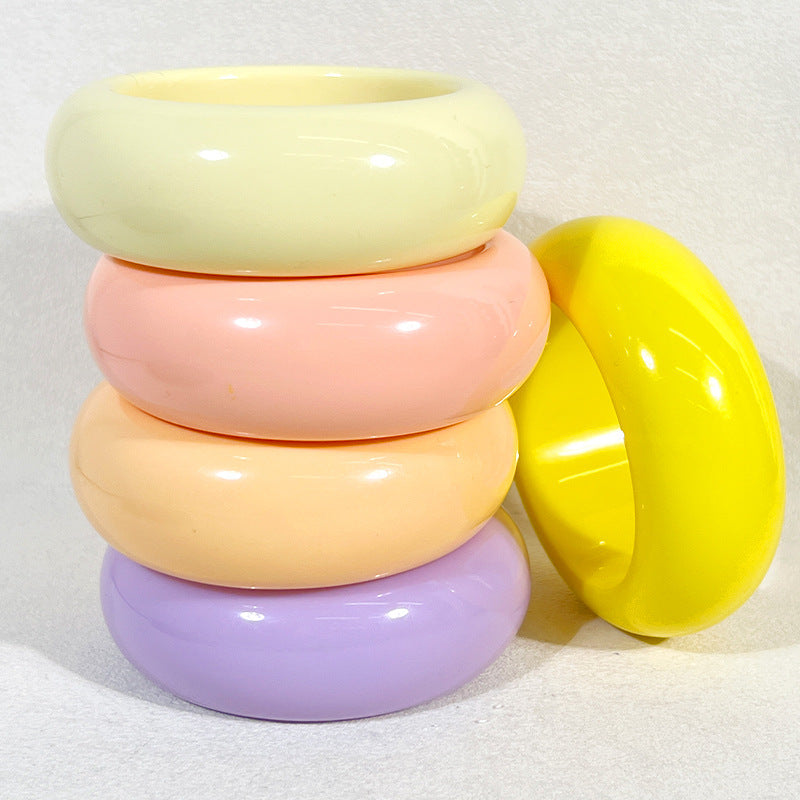 New Macaron Color Resin Bracelet