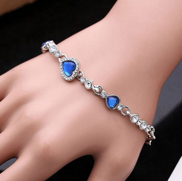 Ornament Diamond Heart Love Heart Simple Bracelet