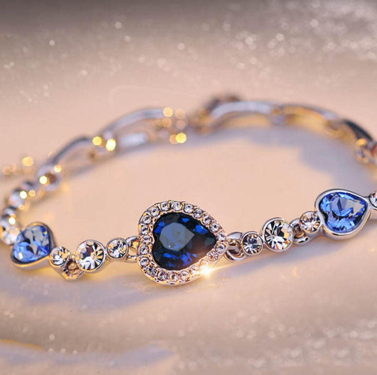 Ornament Diamond Heart Love Heart Simple Bracelet