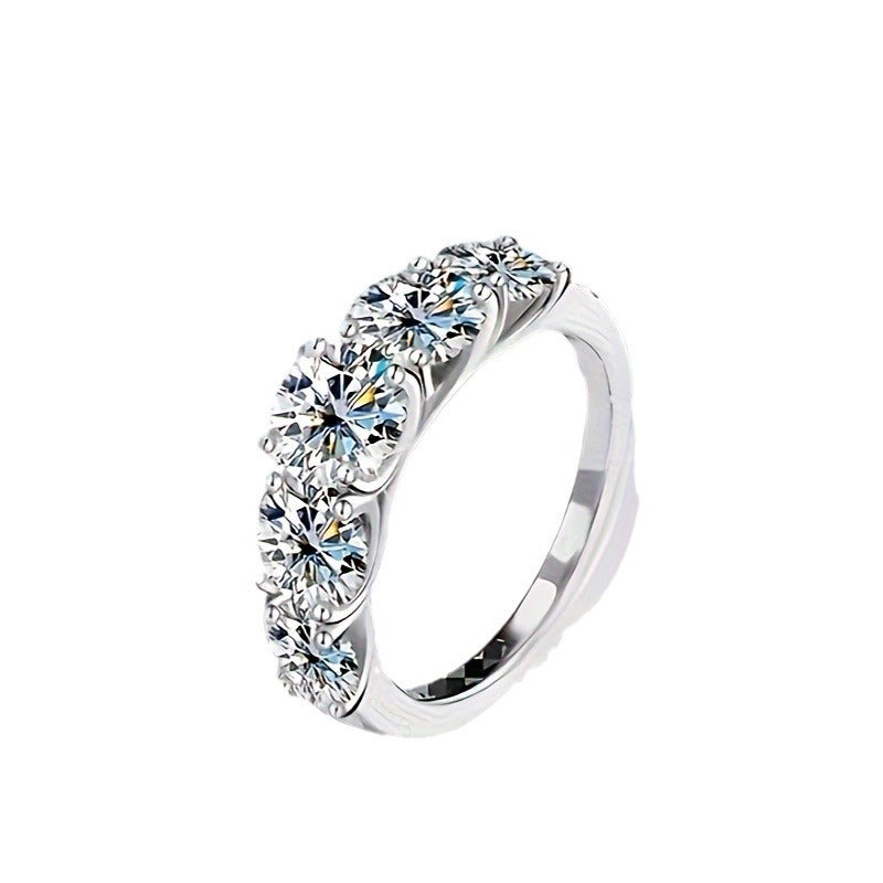 Micro Inlaid Zircon Environmental Protection Alloy Ring