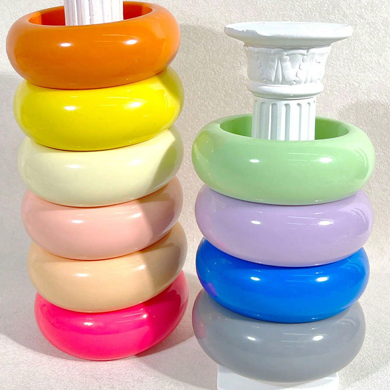 New Macaron Color Resin Bracelet