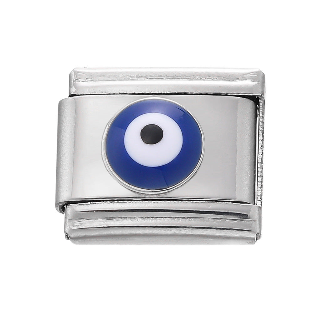 Stainless Steel Square Model Eye Pattern Module Bracelet Accessories