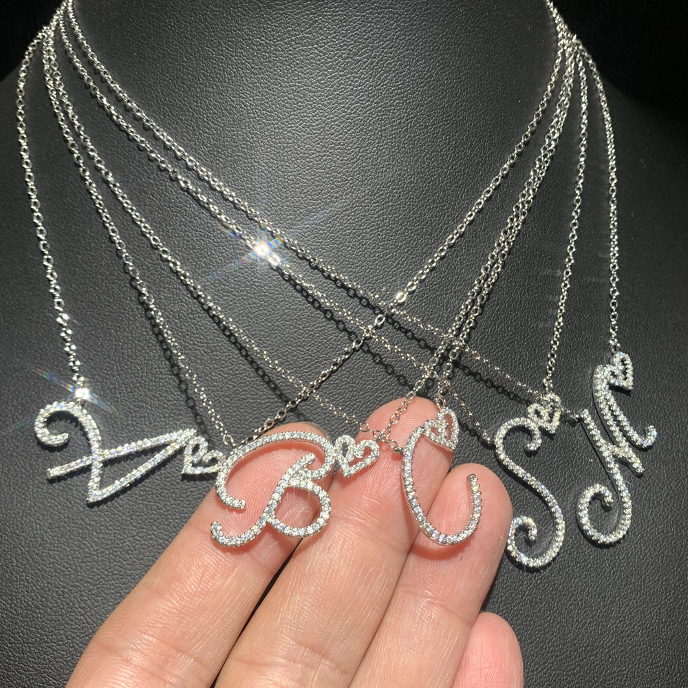 Personalized Love Letter Hanging Simple Retro Style 26 Letter Necklace