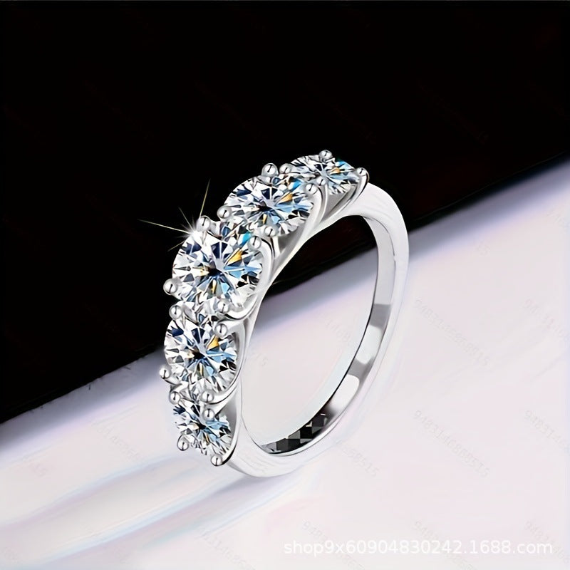 Micro Inlaid Zircon Environmental Protection Alloy Ring
