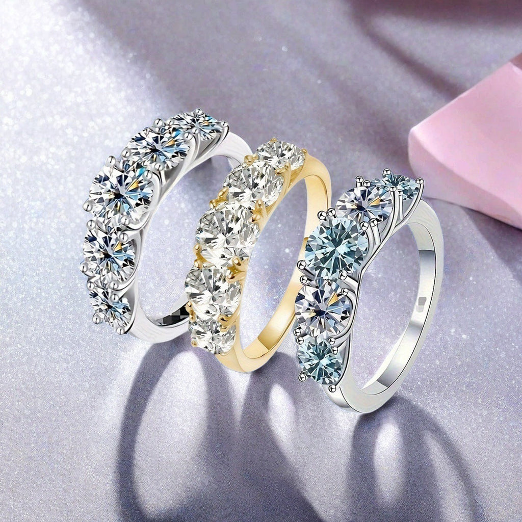 Micro Inlaid Zircon Environmental Protection Alloy Ring